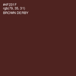 #4F231F - Brown Derby Color Image
